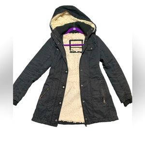 Warm winter jacket for women size XS black